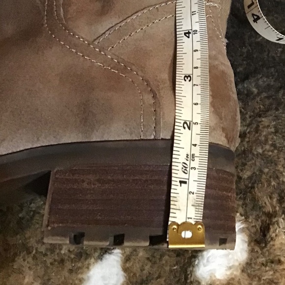 NEW Lucky Brand Tall Suede Taupe 8M - Picture 10 of 16